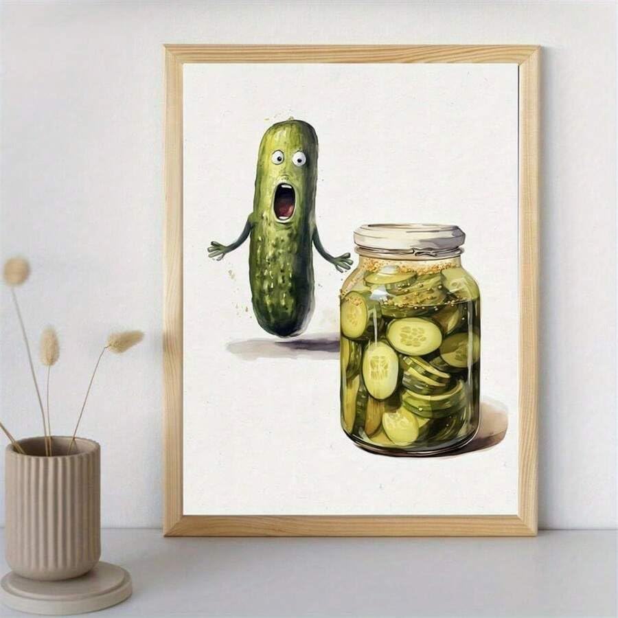 Impression sur toile cornichons esthétique affiche murale XINBAO 60x90