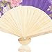 EAONE 12 Pcs Hand Folding Fan, Silk Floral Folding Fan, Abanicos de Mano Vintage Handheld Fan, Chinese Style Fabric Folding Fan with Bamboo Rib for Wedding Dancing Party(Random Color)