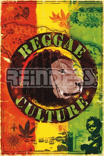 Poster Reggae Culture Africaine King Jamaïque grand format pour décoration murale de salon