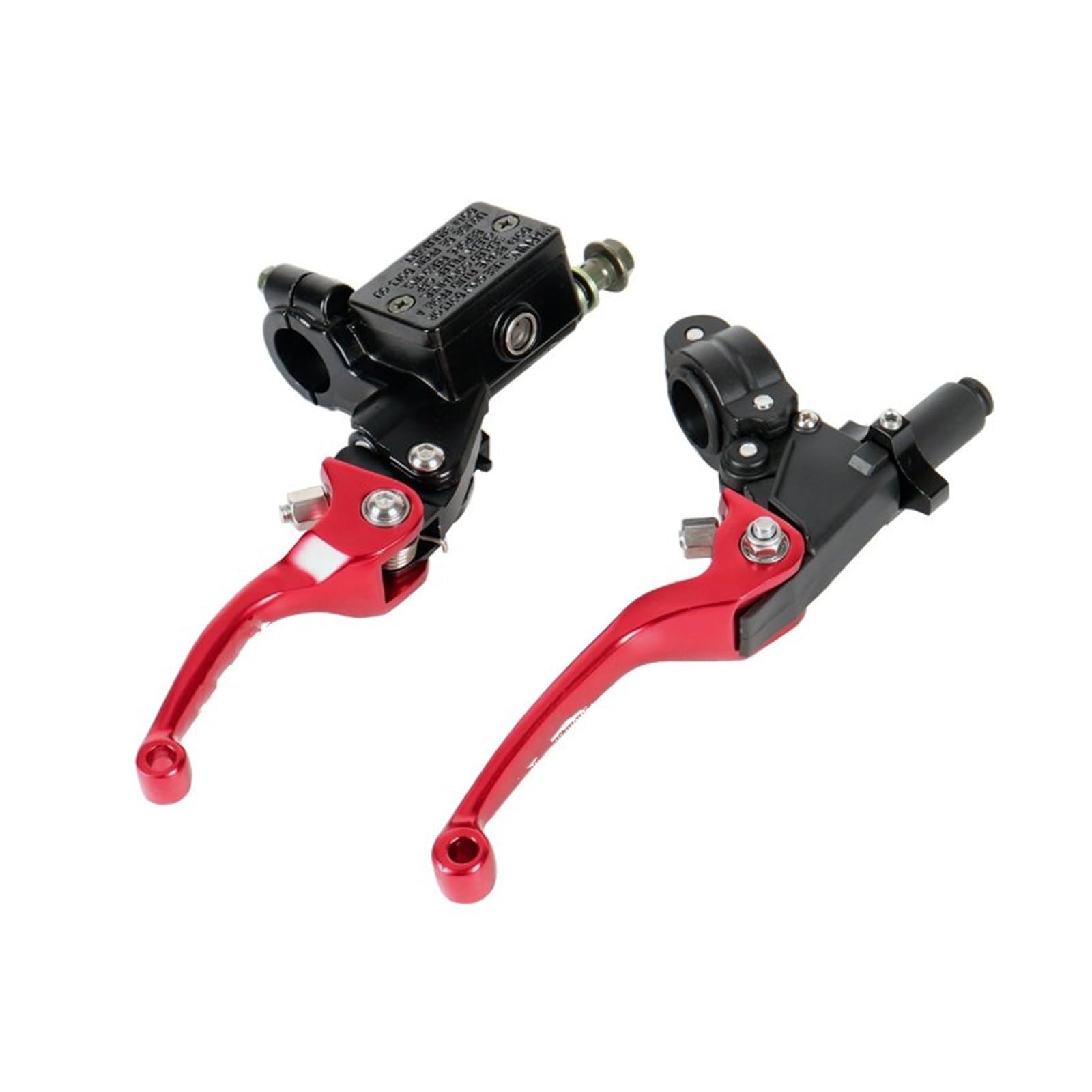 Iukmr Red Motorcycle Clutch Brake Lever Universal Motorcycle Brake Clutch Bull Horn Levers Handle Drum Off-Road Vehicle(Red)
