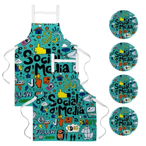 Tablier de cuisine lot de 2 pour éviter les taches en cuisine