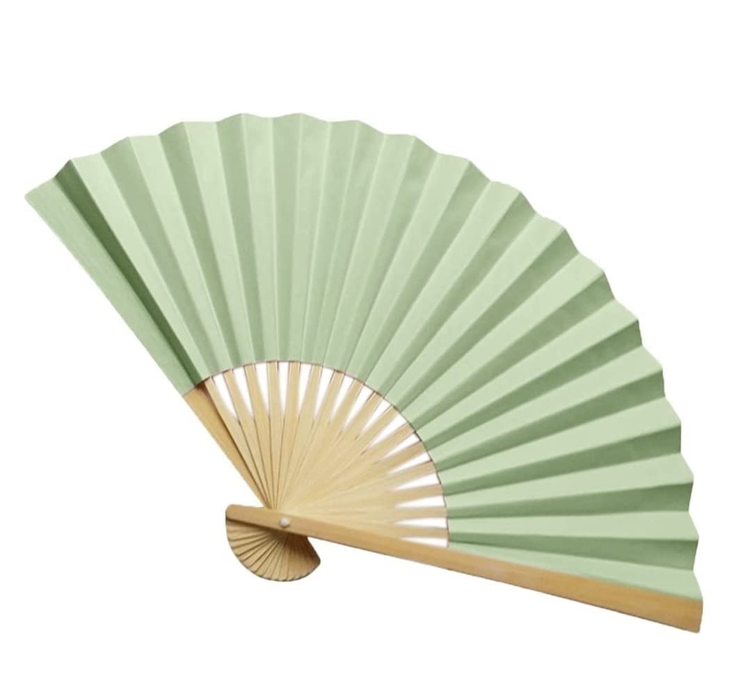 DANNMPX Display Fans Traditional Chinese Fans Paper Bamboo Folding For Church Wedding Hand Holding Hand Held(A)
