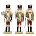 Kurt Adler 6" Wooden Nutcracker Soldier Christmas Ornament - Set of 3