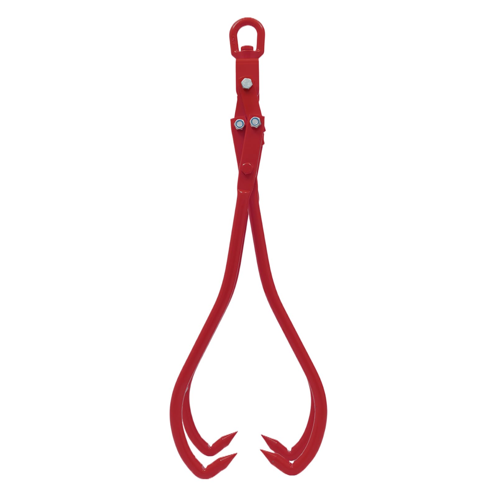 Pinzas para tronco de madera de 36 pulgadas, capacidad de carga 2T, para remolcar camiones, skidders, etc. (amarillo/rojo) (rojo)