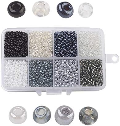Craftdady 12500pcs 12/0 Glass Seed Beads 2mm Small Pony Beads Blue Mixed Colors for DIY Crafting Jewelry Making