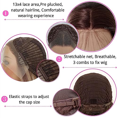 Perruque dentelle frontale 13x4 pour changer de look en soirée avec un style lisse méché