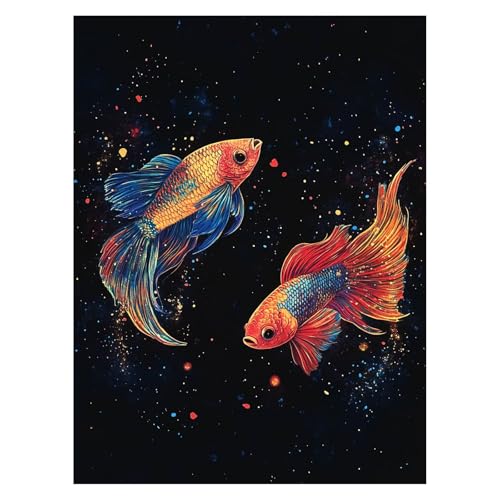 DIY 魚 数字油絵 動物 数字塗り絵画 手芸キット 135x100 CM 絵画 インテリア 手作りキット ビッグサイズ 複数サイズ 子供 初心者 ペイントバイナンバー 画材 Painting by Numbers 適用対象そして自宅 壁飾り お歳暮誕生日