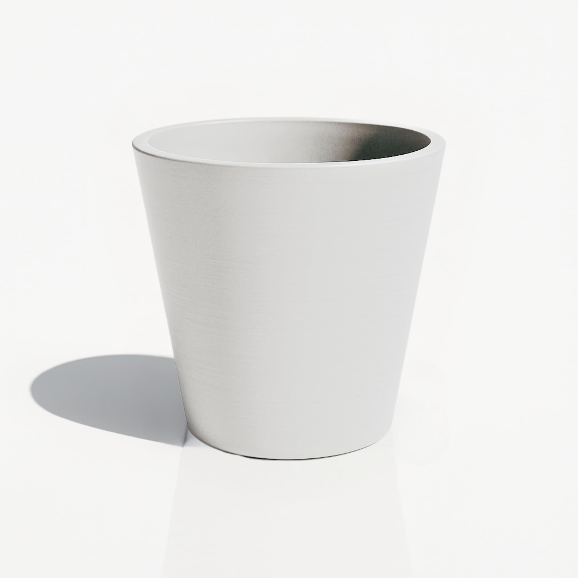 Amazon.co.jp: Greenship 植木鉢 4号（12.7*12.7cm） 深型 白灰色