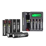 Deleepow Rechargeable AA Batteries 1.5V 3400mWh, AA Lithium Battery Rechargeable 12-Pack 1500 Cycle