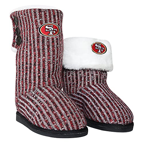 Photo 1 of FOCO Women's NFL Team Logo Knit High End Colorblend Button Boots San Francisco 49ers 11-12 Colorblend