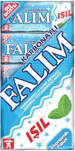 Falım Işıl Nane Aromalı Karbonatlı Şekersiz Sakız 5'li Paket 40G — Amazon ürün görseli