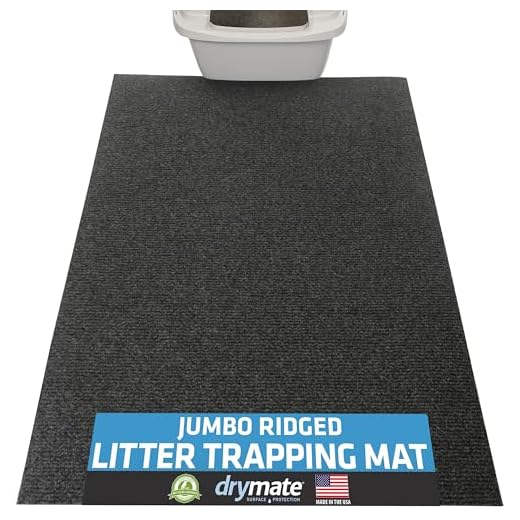 Drymate Jumbo XXL Cat Litter Trapping Mat, Traps Mess from Box, Waterproof Urine-Proof, Machine Washable, Ultra Soft on Paws & Absorbent, Kitten Supplies (USA Made, Recycled Content)(30x45)(Dark Grey)