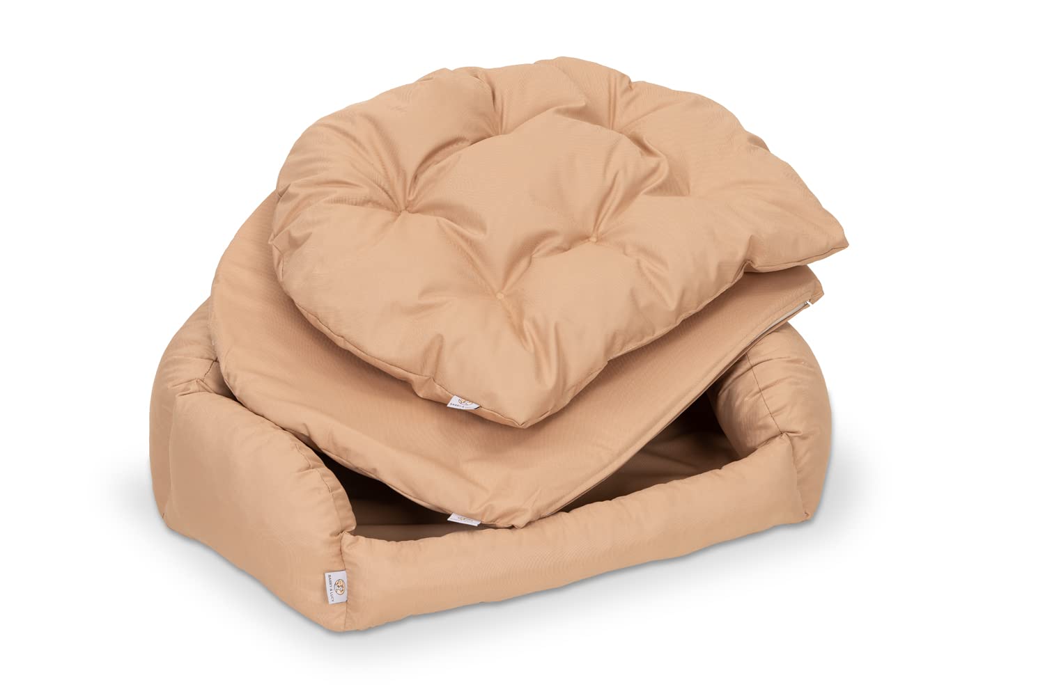 BARRY & LUCY Sofá para Perros 3 En 1 Cama para Perros Silla Impermeable para Perros Cojín Acolchado para Perros (L, Negro)