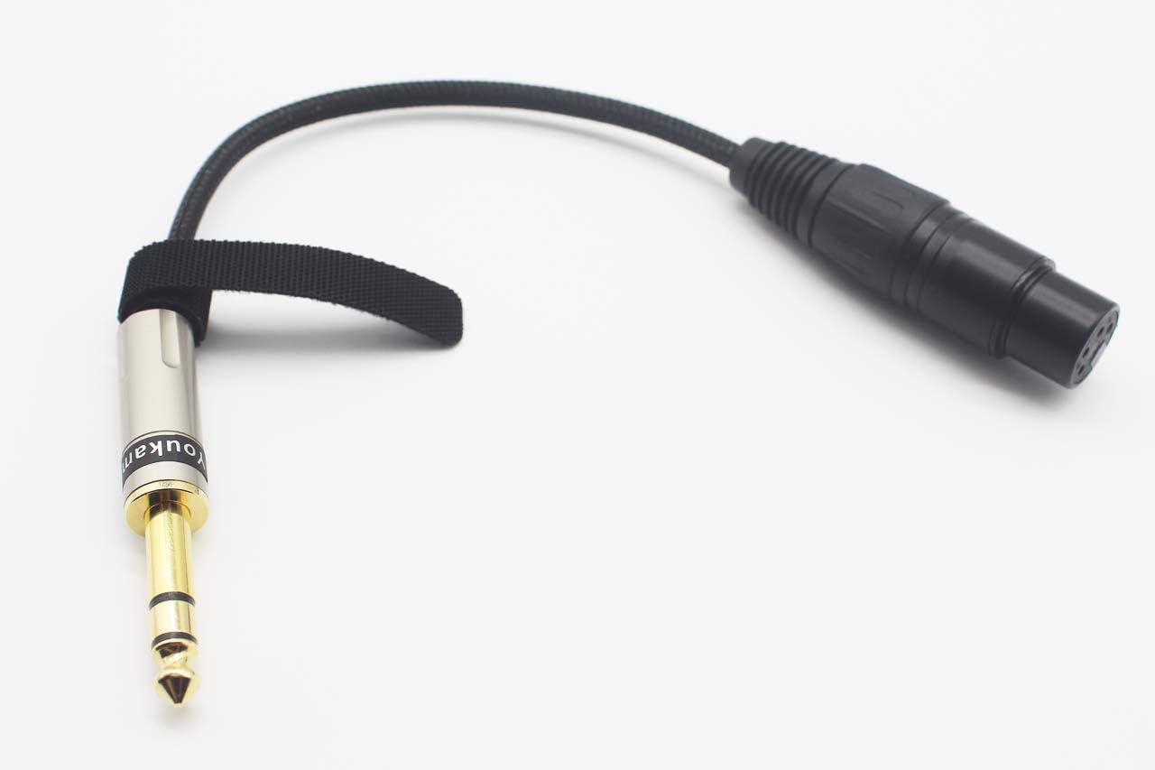 Youkamoo 1/4" TRS 6.35mm to 4 Pin XLR Balanced Adapter Cable, 2.5mm Male to 4-Pin XLR Female Adapter for Headphones, Amplifiers, DAC