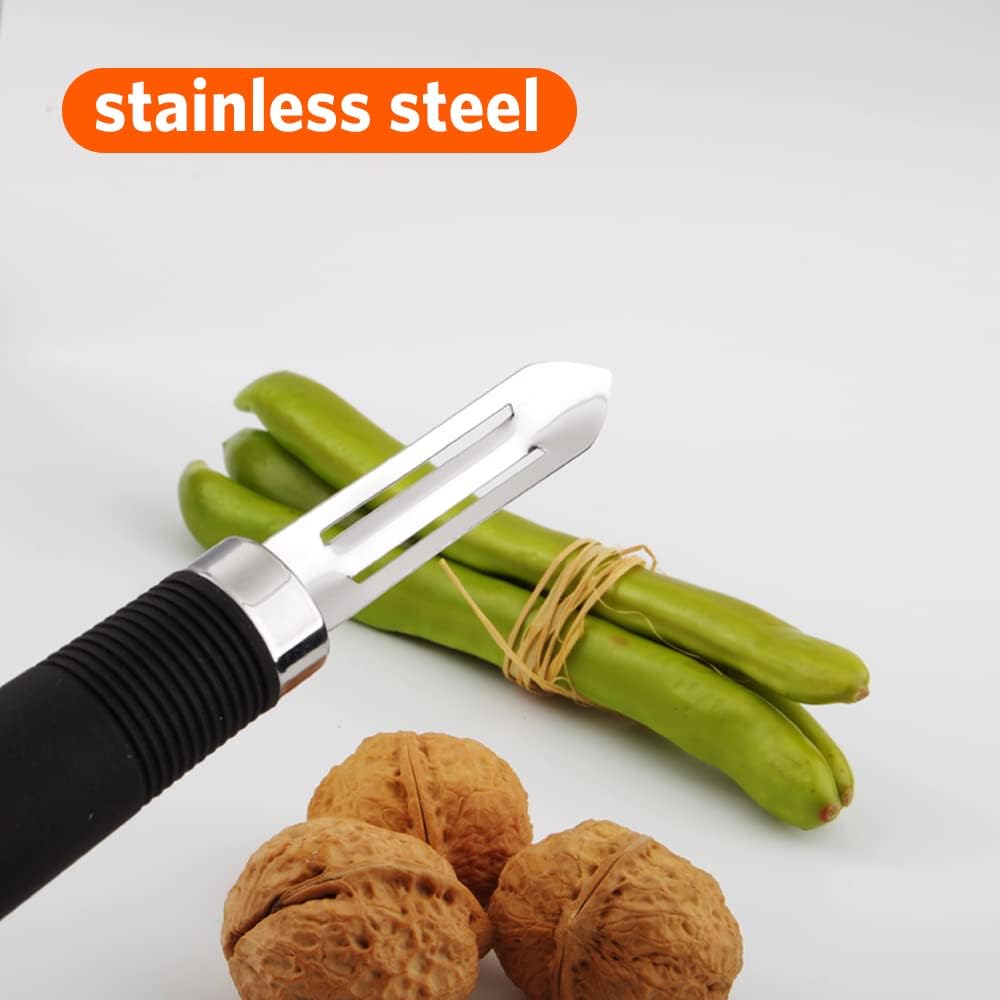 Kitchen Vegetable Peeler, Ulwae Ultra Sharp Potato Peeler, Straight Peeler with Non-Slip Handles for Left and Right Hand, Apples Carrots Cucumbers, Dishwasher Safe