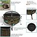 Sunnydaze 24-Inch Small Fire Pit for Outside - Wood-Burning Fire Pit Bowl for Outdoors with Spark Screen, Log Poker, and Grate