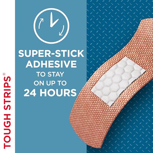 image for Band-Aid Brand Tough Strips Adhesive Bandages for Wound Care, Durable 