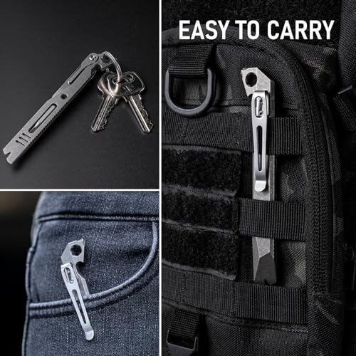 Image of 5-in-1 Portable EDC Pry Bar Multi Tool, Ultra-durable & Lightweight (Matte) | Multi-tool,Ultra-lightweight, High strength & sturdy, Rust & corrosion proof, Ideal for Daily Outdoor, Camping, Repairs