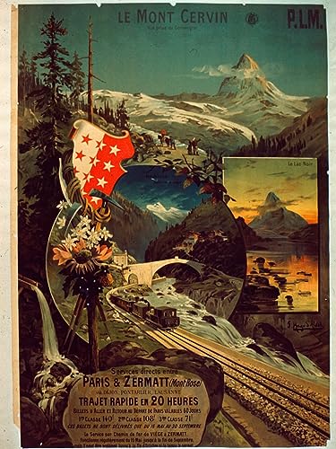 Affiche Toile le Cervin Peintre Célèbre - Impression Art Reproduction Décoration Murale 60x90