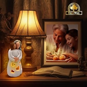 Gifts for Grandma from Granddaughter - Candle Holder Statue W/Flickering LED Candle, Gigi Grandmother Birthday Gift, Unique Nana Present Ideas for Christmas, +Greeting Card, Hand-Painted, by OakiWay Gifts for Grandma from Granddaughter Candle Holder Statue WFlickering LED Candle Gigi Grandmother Birthday Gift Unique Nana Present Ideas for Christmas Greeting Card Hand Painted by OakiWay