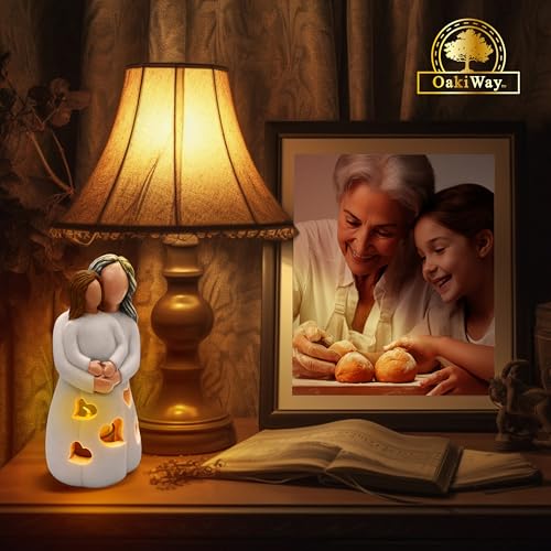 Gifts-for-Grandma-from-Granddaughter-Candle-Holder-Statue-WFlickering-LED-Candle-Gigi-Grandmother-Birthday-Gift-Unique-Nana-Present-Ideas-for-Christmas-Greeting-Card-Hand-Painted-by-OakiWay Gifts for Grandma from Granddaughter Candle Holder Statue WFlickering LED Candle Gigi Grandmother Birthday Gift Unique Nana Present Ideas for Christmas Greeting Card Hand Painted by OakiWay