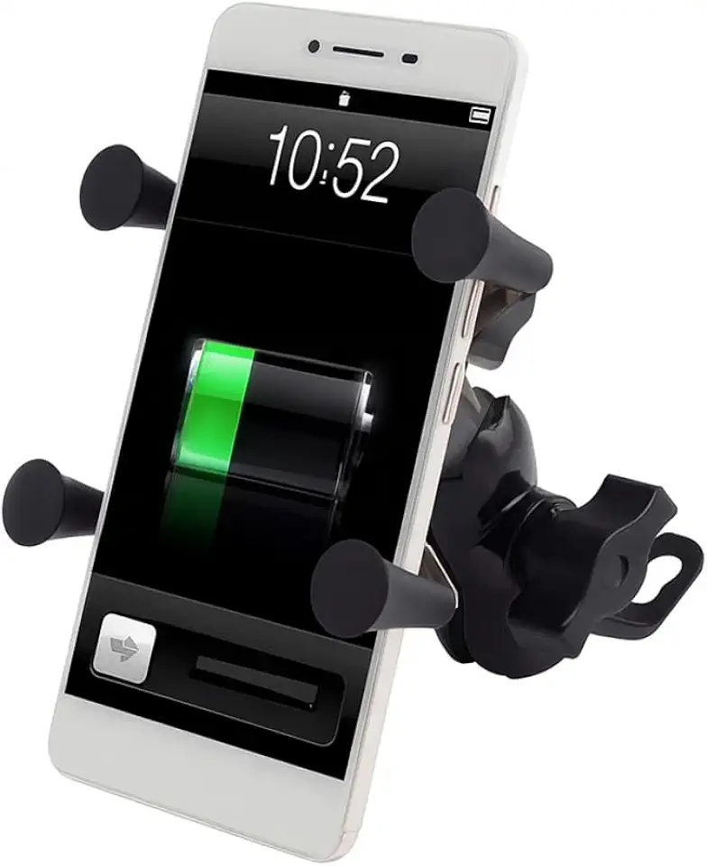 Suporte de Celular para Moto com Carregador USB, Kit 2 Unidades, para Entregadores Ideal para Motoboy Ifood Uber