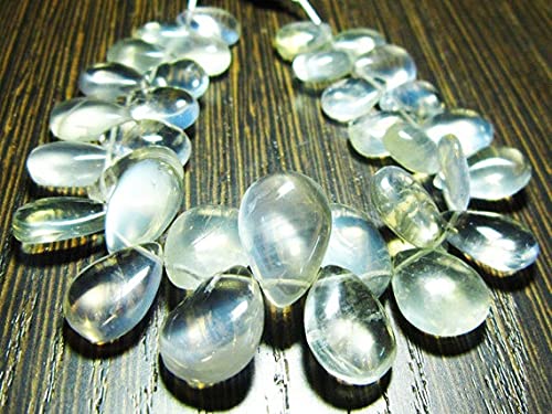 Pierre de lune Ceylan AA perles poire lisses haut de gamme pour création bijoux de luxe