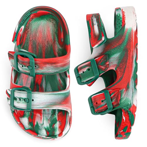Image of ChayChax Toddler Boys Girls Double Buckle Sandals Children's Adjustable Back Strap Water Sandal