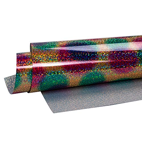 HOHOFILM 21 cm x 30 cm Holographic Redondo Multi transferencia de calor máquina de corte de vinilo para máquina de prensa de calor