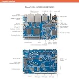 FriendlyElec Nanopi M5 przenośny mini router OpenWRT – LPDDR5 8 GB / 16 GB RAM 6TOPS NPU, RK3576 SoC z modelem Al, Dual Gbps Ethernet do IoT NAS Smart Gateway (z modułem WiFi, 4 GB, zestawem kart TF)