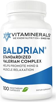 Vitaminerals 33 Baldrian Original Natural Relaxing Support Standardized Valerian 100