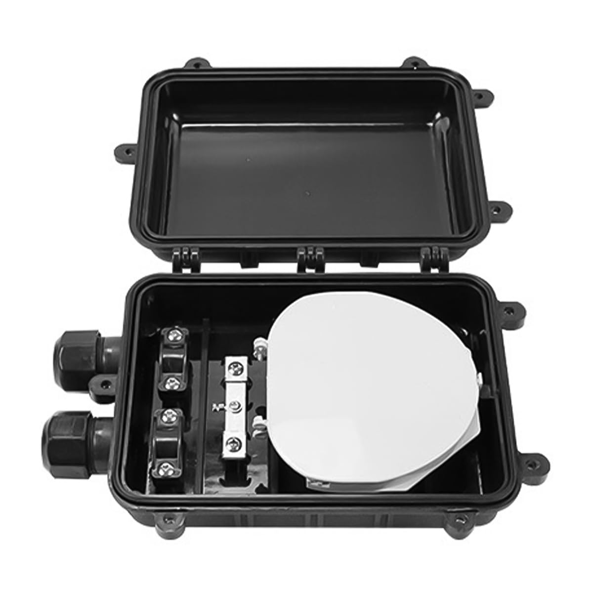 Scatola di Collegamento in Fibra Ottica IP68 Impermeabile 24-Core Scatola di Giunzione Orizzontale Scatola di Giunzione per Cavi Esterni per Alimentazione Esterna Connessioni in Fibra Ottica