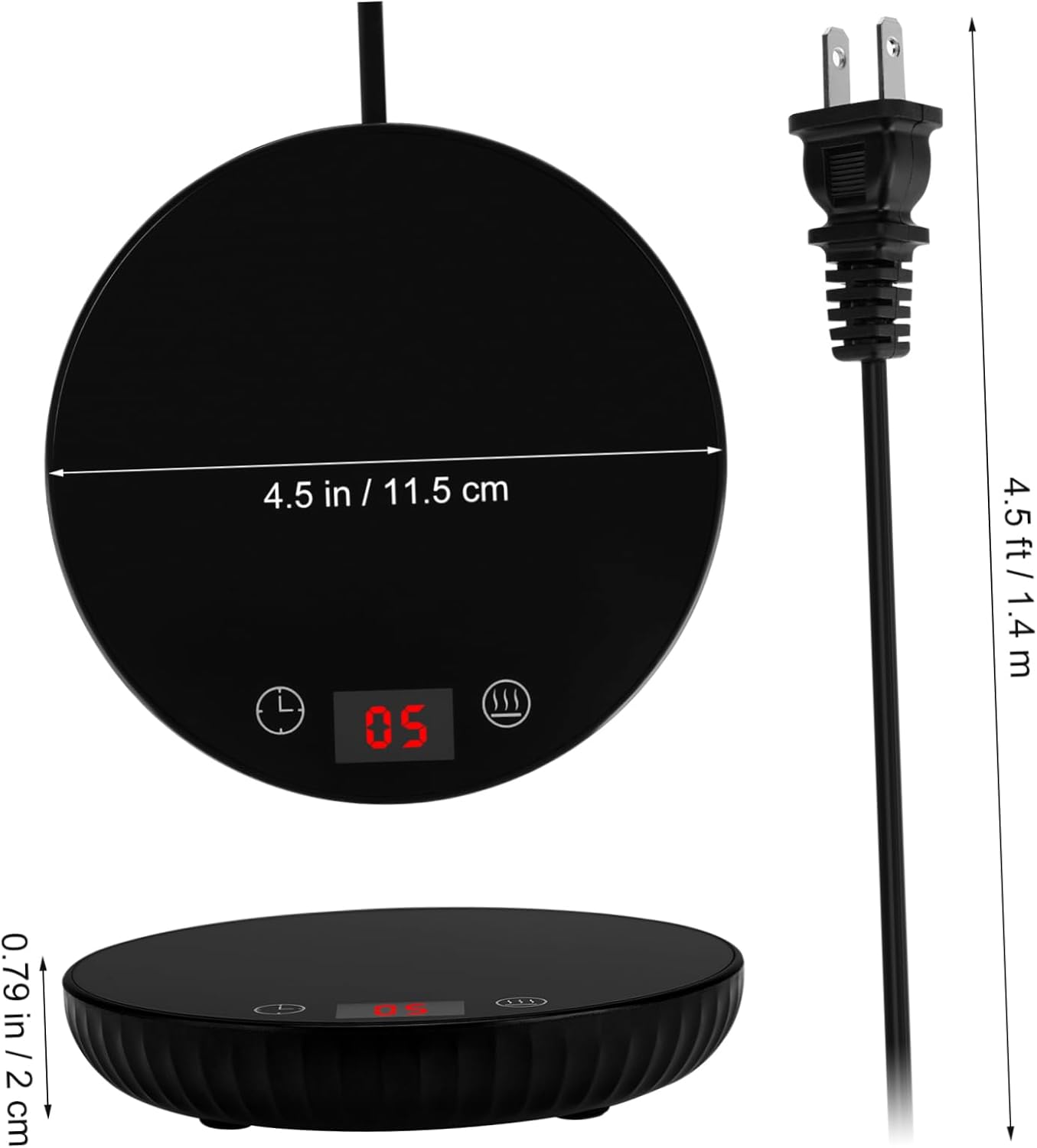ULTECHNOVO 55degree Smart Cup Warmer Self Heating Coffee Mug for Coffee Mug Thermal Cup for Office
