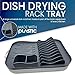 TtAk HOUSEWARE Durable & Rust-Resistant Kitchen Dish Drying Rack Drainboard & Convenient Utensil Holder Suitable for Plates, Bowls and Cups | Keep Your Countertop Organized Dishes Drying Gracefully