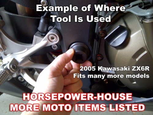 43Mm Od / 30Mm Id Swingarm Swinging Arm Pivot Nut Thrust Lock Adjuster 4 Pin Spanner Socket Tool Fits Many Kawasaki Zx6R Zx10R Zg11400 Concours Zx14 Zr1000 (Does Not Fit All Z1000 Though) And Many Suzuki Models And More #TOP5