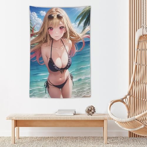 その着せ替え人形は恋をする 喜多川海夢 タペストリー 壁掛け 人気 布ポスター 壁飾り ウォールアート 個性ギフト 掛け物 装飾品 ポスター 壁掛け 装飾布 背景布 寝室の装飾 40"x60" [5]