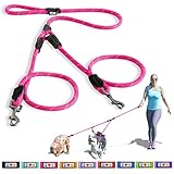 DISEÑO ERGONÓMICO PARA LA CONFECCIÓN Y LA CONFORT: creamos una correa de perro resistente pero ligera, con un mango cómodo ideal para pasear a dos perros al mismo tiempo.