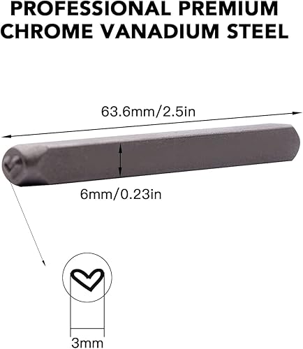 Vista 44 de Tlimus Kit de estampado de metal con temática de ángel, 12 unidades, 0.236 in (1/4 pulgadas), kit de sellos de metal para manualidades, accesorios