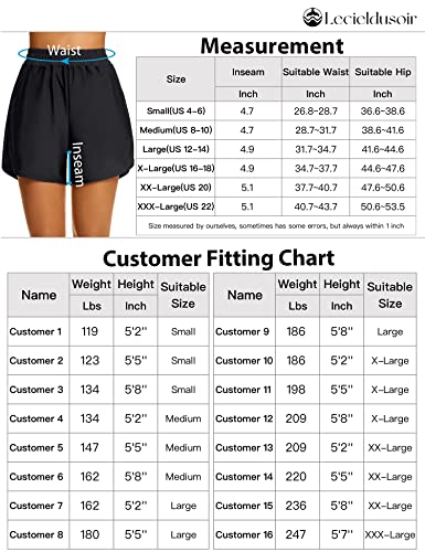 Lecieldusoir Women's Swim Shorts Tummy Control Bathing Suit Bottoms High Waisted Swimwear Board Shorts Swimsuit Boy Shorts Black #TOP5