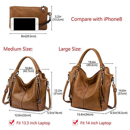 Tote Bag for Women PU Leather Shoulder Bags Fashion Hobo Bags Large Purse and Handbags with Adjustable Shoulder Strap - Image 6