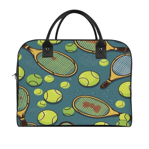 Bolsa para portátil con estampado de tenis y correa ajustable miniatura 3