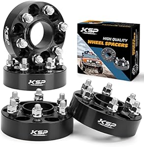 KSP 6x4.5 Wheel Spacers Compatible with Nissan 2005-2023 Frontier| 2005-2012 Pathfinder| 2005-2015 Xterra, 1.5" 6x114.3 Wheel Adapters, 66.1mm HubCentric Rim Spacer with M12x1.25 Studs Black 4PCS