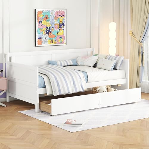 Twin Size Daybed Frame with Storage Drawers,Day Bed Frame Twin...