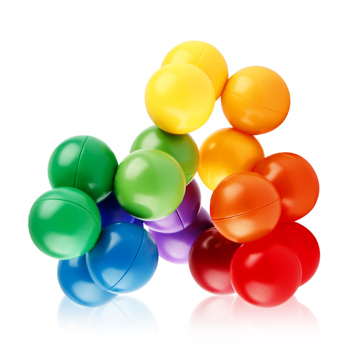 Lotsdonxia Rainbow Fidget Ball - 20 Interconnected Sensory Balls for Kids, Autism and ADHD Focus, Quiet Travel Desk Toy, Safe Educational Gift for Boys Girls