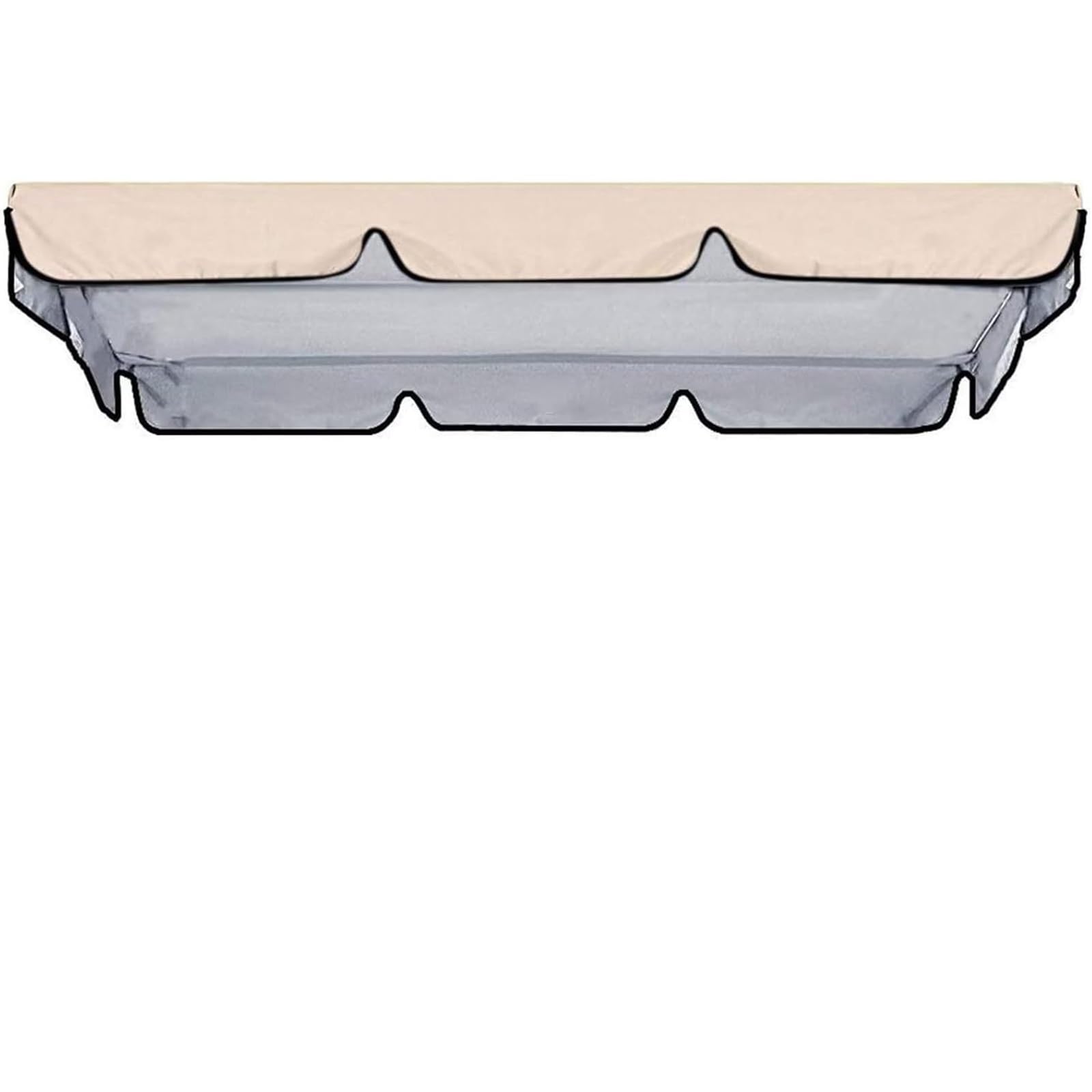 Altalena da esterno di ricambio, impermeabile, per dondolo a 2/3 posti, copertura per amaca beige, 195,6 x 124,5 x 15 cm, protezione UV