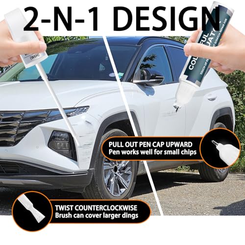 Image of TCM Ash Black Touch Up Paint Compatible with Dodge Ram /Hyundai, Car Paint Pen Scratch Repair Two-In-One Touch Up Paint, Premium Car Scratch Remover for Deep Scratches