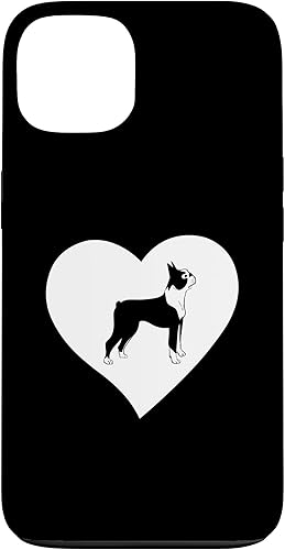 Miniatura 10 de Carcasa para iPhone 15 Boston Terrier Heart Funny Boston Bull Terrier Pet Dog Lover Case