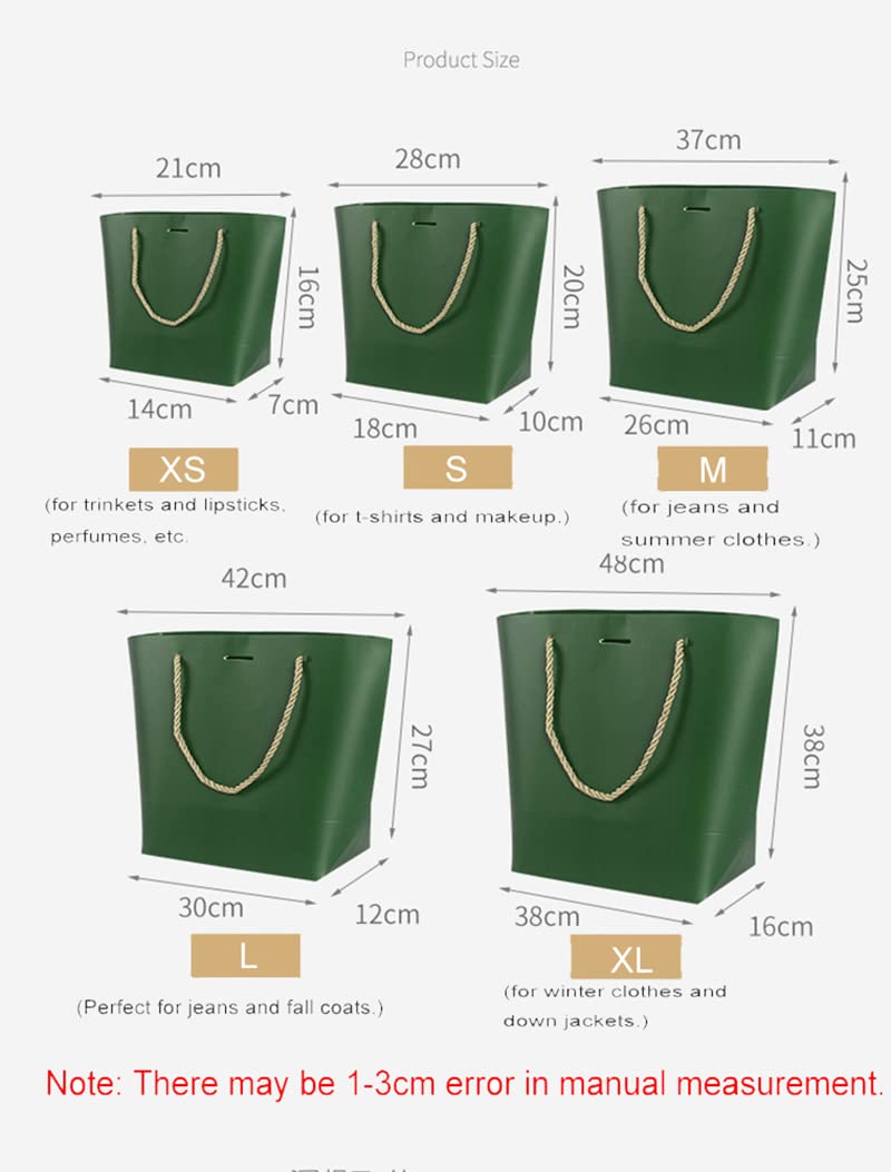 Duories 10 sztuk torebek papierowych, torebek na prezenty z wstążkami, 42 x 27 x 30 x 12 cm, torebki na prezenty z uchwytami do pakowania prezentów na urodziny, wesele, imprezę, Boże Narodzenie, dożynki, czerwone