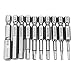Toolcool Broppe 10pcs SAE 5/64-5/16 Inch Hex Head Screwdriver Bit Set 1/4 Inch Hex Shank Magnetic Screwdriver Bit