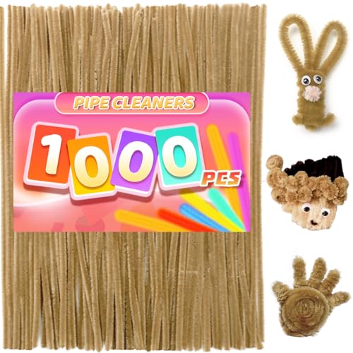Image of Praisebank 1000pcs Light Brown Pipe Cleaners for Crafts